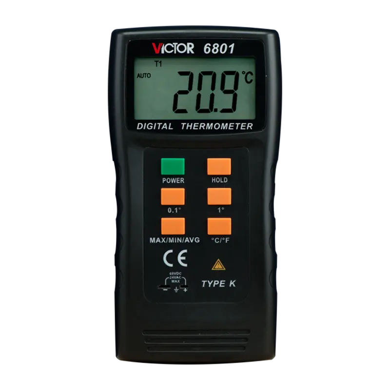 Thermomètre numérique industriel sapphire 6801 3 1/2, Mini sonde et prise de données, de Type K, pour l'humidité