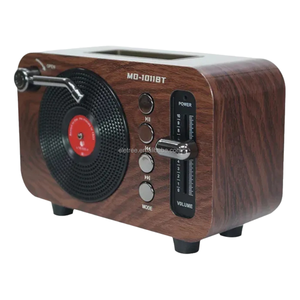 <span class=keywords><strong>Radio</strong></span> FM recargable con diseño de reproductor de vinilo vintage al por mayor con altavoz BT - Product Image 3