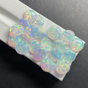 HQ GEMS Jelly Opal Lab Créer Opal Stone White Fire Flatback Cabochon OP534 Loose Opal Prix par gramme - Product Image 3