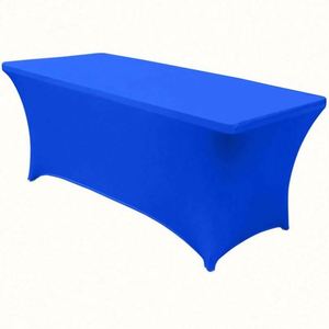Indoor Custom Print Logo <b>Square</b> Customized Color Polyester Waterproof Oilproof <b>Tablecloths</b> Party Banquet Wedding 6ft Table Cover - Product Image 4