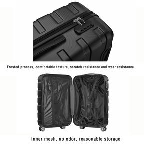 Manufacturer Wholesale Foreign Trade ABS <strong>Suitcase</strong> Spinner Wheel Luggage Three-piece Set Boarding <strong>Suitcase</strong> Password Trolley Bag - Product Image 2