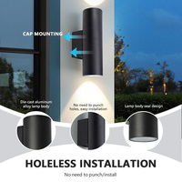 Lampes de jardin extérieures, Surface murale moderne haut et bas Ip65 étanche en Aluminium Smd Led applique murale