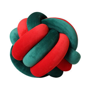 بيع بالجملة فريدة من نوعها نوردي مخطط عقدة الكرة أريكة الزخرفية وسادة المنسوجة الكرة وسادة لغرفة المعيشة أريكة عيد الميلاد ديكور المنزل - Product Image 5