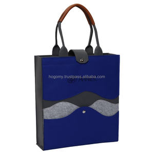 Bolsos Tote Rectangulares de Diseño Clásico de Fieltro PET para Mujer, Color Sólido, con Cierre Abierto, Personalizables con Logotipo, Venta al Por Mayor - Product Image 2