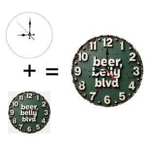 Round Wooden Wall <b>Clock</b> 25x25Cm Minimalist Silent Non Ticking Cafe Bar Decor <b>Clock</b> - Product Image 6