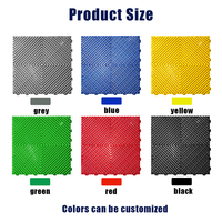 Dalles de garage modulaires 3D personnalisées pour lavage de voitures, en plastique coloré épais et robuste, à emboîtement rapide, avec design graphique de détails de ventilation résistant à l'usure