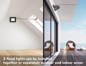 Focos y Proyectores Solares LED ABS para Exteriores IP66, Panel de 300W/100W - Product Image 4