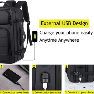 Mochila para Portátil Oxford Impermeable, Multifuncional, con USB, Ligera y Duradera, para Viajes de Negocios - Product Image 3