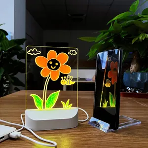 Kidsren của DIY cứng Acrylic vẽ bảng đèn dễ dàng lau bụi-miễn phí bảng đen Vật liệu giáng sinh trang trí với ánh sáng ban đêm - Product Image 3