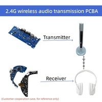 Diseño de Placa de Auriculares para TV, Efecto de Sonido Estéreo de 48K y 16 Bits, Módulo de Transmisión de Audio Inalámbrico de 2.4G Personalizado
