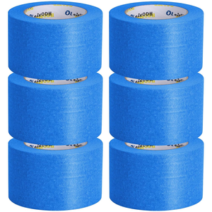 Nastro Adesivo in Carta Crespa Blu a Bassa Aderenza, 3 Pollici x 60 Iarde, Set per Verniciatura Automobilistica e Protezione Pareti - Product Image 1