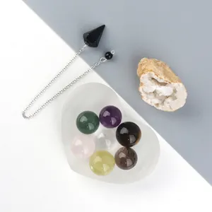 Juego de piedras de chakra hechas a medida, caja de embalaje de esferas de cristal pequeñas para regalo