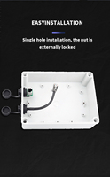 Cable de Montaje en Panel RJ45 Resistente a la Intemperie de 0.5M, Cable Ethernet IP67 para Sistemas de Riego Inteligente para Granjas y Monitoreo de Ganado
