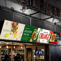Produit phare : Boîte lumineuse publicitaire magnétique rectangulaire en aluminium, écologique, avec écran LED rétroéclairé 12V DC pour affichage de menus