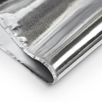 Tissu en fibre de verre avec feuille d'aluminium pour isolation thermique ignifuge, revêtement mural/de toit, service de découpe, résistance à la chaleur 260°C