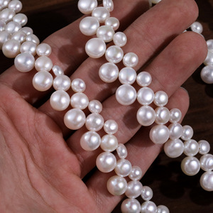 สร้อยคอไข่มุกสไตล์บาร็อคน้ำจืดธรรมชาติหรูหราสไตล์ย้อนยุคเหมือนกับ dilraba DIY กึ่งสำเร็จรูปผลิตภัณฑ์ไข่มุกหลวม - Product Image 2