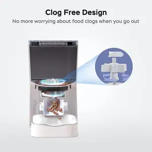 Wifi Tuya Smart Intelligente Feeder Clog Gratis Ontwerp Getimede Kat Feeder Automatische Pet Feeder