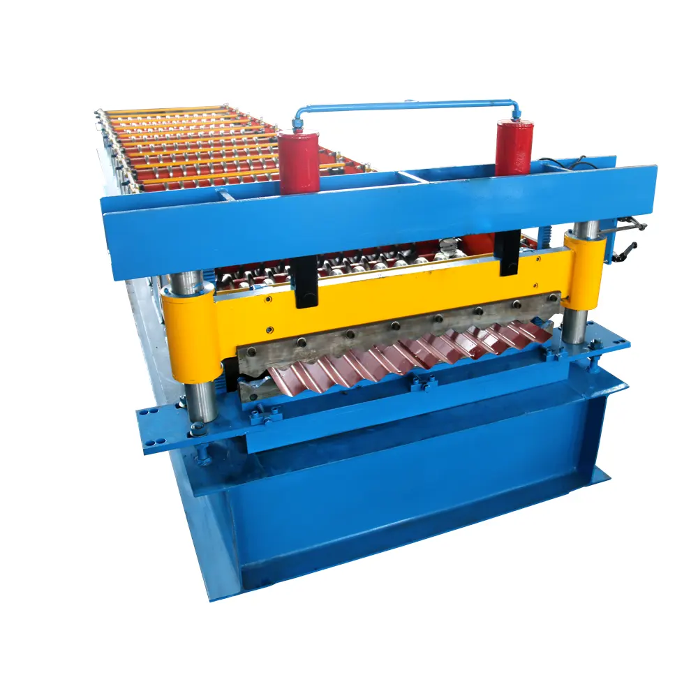 Rotolo di lamiera di ferro ondulato di vendita calda che forma la macchina per la produzione di lastre di copertura IBR in metallo
