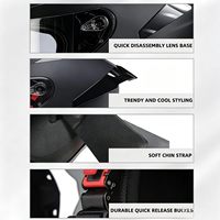 Casque de moto intégral sportif rouge VR Graphic ECE 22.06 DOT à double visière pour la course, vente en gros directe usine