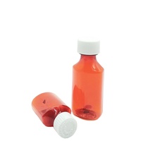 En stock 2oz 6oz 16oz Prêt à expédier Bouteille de liquide contre la toux Bouteille en plastique ambrée avec couvercle résistant aux enfants