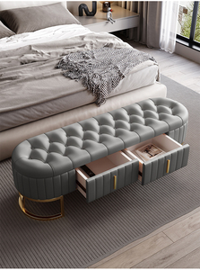 Luxurious Modern Style Bedside <strong>Stool</strong> <strong>with</strong> <strong>Storage</strong> for Bedroom Closet Sofa Shoe Changing Drawer Bench Master Bedroom Living Room - Product Image 5