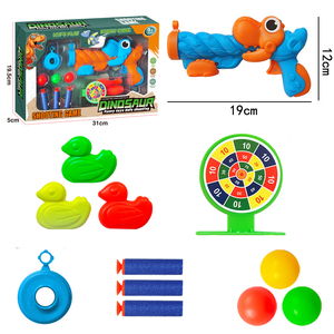 Venta caliente dinosaurio espuma juegos de disparos aire suave bala Ping <span class=keywords><strong>Pang</strong></span> pistola niños Blaster espuma dardos juegos de juguete conjunto - Product Image 4