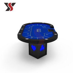 Mesa de Póker Texas Hold'em Profesional de Lujo Moderna para Casino, con Luz LED, Mantel Personalizable, Ecológica y Duradera - Product Image 5
