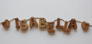 Alphabet en bois nom lettres enfants chambre décoration murale lettre en bois nom <span class=keywords><strong>guirlande</strong></span> - Product Image 3