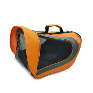 Breathable Dog <b>Backpack</b> <b>Large</b> Capacity Portable Pet Carrier For Travel Outings Oxford Material Solid Color Blocking Design - Product Image 4