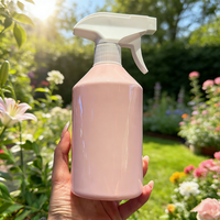 Bouteille pulvérisateur à gâchette en plastique noir, bleu, rose, 500 ml, bouteilles pulvérisateur pour le nettoyage ménager, 16 oz