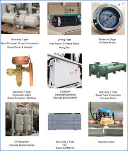 Su Soğutmalı Çevre Dostu Vidalı Buz Pisti Soğutucusu, Otomatik Pompa Montajı ve Su Soğutma Kulesi ile - Product Image 2
