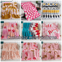 Logo personnalisé en gros genou couverture canapé bébé confortable rose en peluche chaud noeud noeud noël hiver nœud polaire jette des couvertures
