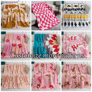 Venta al por mayor con logotipo personalizado, <span class=keywords><strong>manta</strong></span> hasta la rodilla, sofá, bebé, acogedor, rosa, felpa, cálido, lazo, nudo, Navidad, invierno, mantas de lana con lazo - Product Image 5