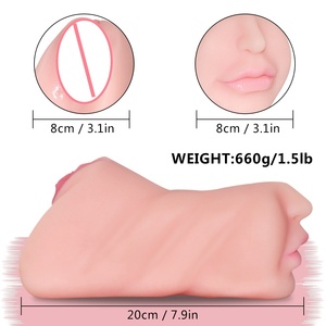 Copa de Avión con Dientes de TPE y Tres Orificios para Estimular el Sexo Oral Profundo. Marca Auténtica. Juguete Sexual Masculino Moldeado - Product Image 5