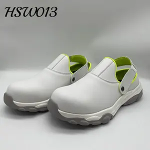 WYX,new style anti-smash white safety shoes with adjust belt acid&alkali resistant PU/PU injection outsole kitchen shoes HSW013