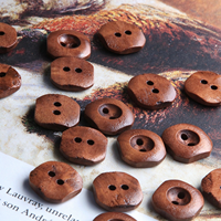 Boutons en bois carrés à deux trous, motif diamant, naturels, minimalistes, simples, unisexes, pour vêtements, chemises, pulls, tricots, DIY