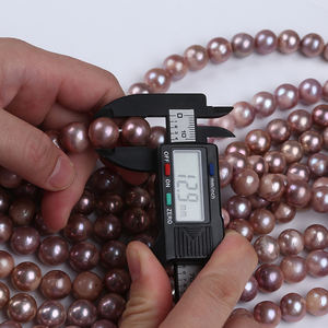 ราคาถูก11-14มิลลิเมตรธรรมชาติสีชมพูสีม่วงหลวมจริงหอยนางรมน้ำจืดเอดิสันไข่มุกลูกปัด Strand - Product Image 6