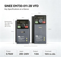 Convertisseur de fréquence triphasé SINEE EM730 220V AC 11KW, contrôleur de vitesse de moteur pour automatisation industrielle