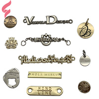 Plaques de nom personnalisées en alliage de zinc, de luxe, tendance, vintage, pour sacs à main, étanches, portables, légères, certifiées SGS, pour sacs/vêtements