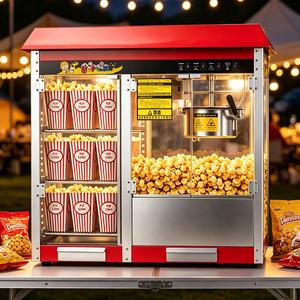 Machine à Popcorn Commerciale Facile à Nettoyer avec Armoire Chauffante Capacité 200G - Product Image 1