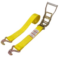 Sangle à cliquet robuste de 2 pouces, 5 tonnes, 10 m, sangle de fixation de cargaison, sangle en polyester, fabrication OEM personnalisée