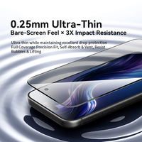 Kaca Tempered Anti-Intip untuk 18 Pro Max Ultra Tipis Kaca Silikon Alumina Tinggi Tahan Gores Cakupan Penuh