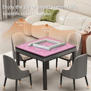 Gedgan Mahjong Mat Elegant Pink Lace Trim | Non-Slip Rubber Gaming Mat Noise Reducer | Mahjong Tiles <strong>Poker</strong> Cards Dominoes <strong>Board</strong> - Product Image 4