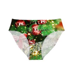 Impresión por sublimación a pedido, <span class=keywords><strong>bragas</strong></span> para niñas, ropa interior para mujer, Navidad, 3D, <span class=keywords><strong>bragas</strong></span> impresas digitales, <span class=keywords><strong>bragas</strong></span> para mujer, Efecto Piel - Product Image 2