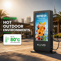 Station de recharge pour véhicules électriques DC 30kW-80kW avec écran publicitaire extérieur de 65 pouces, conception à connecteur unique, montage au sol