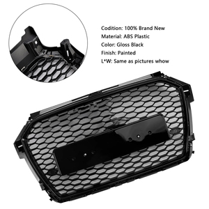 Car <span class=keywords><strong>A1</strong></span> S1 8X Honeycomb Front Grille Air Intake Radiator RS1 Glossy Black Mesh Grill pour <span class=keywords><strong>Audi</strong></span> <span class=keywords><strong>A1</strong></span> S1 2016 2017 2018 2019 - Product Image 4