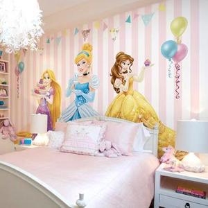 Autocollants muraux 3D Décoration de la maison Chambre d'enfants <span class=keywords><strong>Papier</strong></span> <span class=keywords><strong>peint</strong></span> à motifs de personnages de dessins animés, Style princesse pastel, Produit 100% personnalisé - Product Image 3