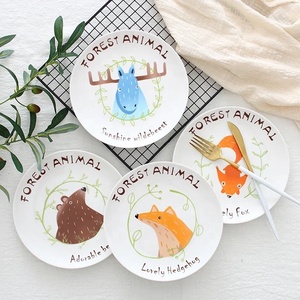 จานเซรามิคลายการ์ตูนน่ารักเรียบง่ายสำหรับเสิร์ฟสเต็กแบบตะวันตก - Product Image 1