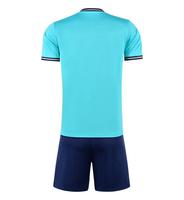 Último diseño de uniforme de fútbol de poliéster de tamaño personalizado uniforme de fútbol para la venta Jersey y pantalones cortos conjunto de fútbol al por mayor en Stock