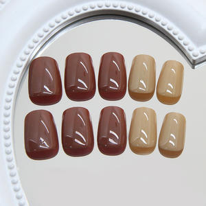 24PCS <span class=keywords><strong>Fournisseur</strong></span> Fourniture Directe De <span class=keywords><strong>Faux</strong></span> <span class=keywords><strong>Ongles</strong></span> Automne Et Hiver Atmosphère Moka Brun Doux Et Doux <span class=keywords><strong>Faux</strong></span> <span class=keywords><strong>Ongles</strong></span> Pressés Sur Les <span class=keywords><strong>Ongles</strong></span> - Product Image 3